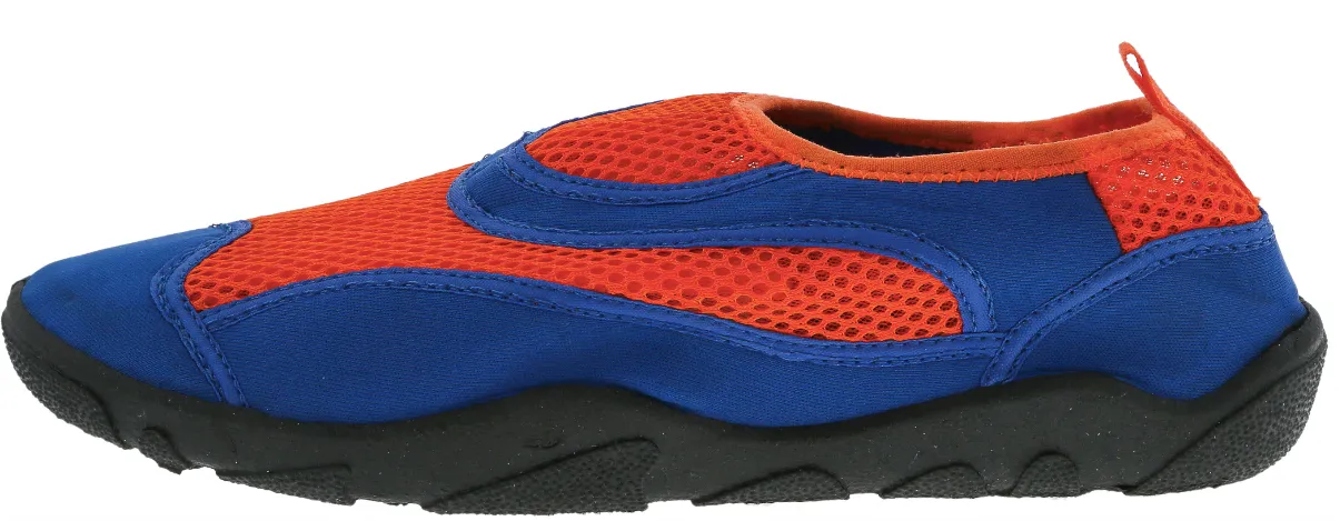 Men's Blue and Orange Aqua Shoes