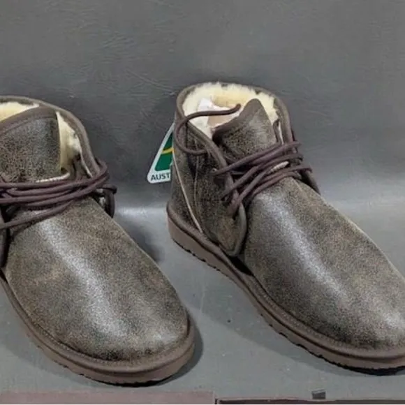 Men's Brown Leather Boots by Ugg