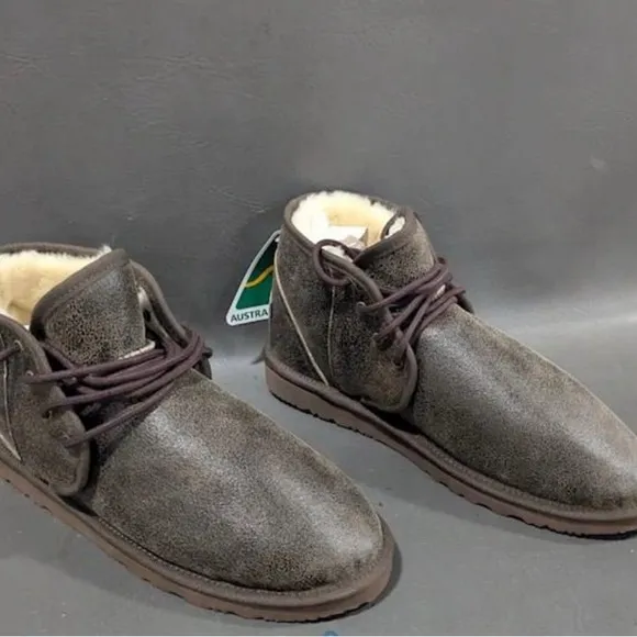 Men's Brown Leather Boots by Ugg