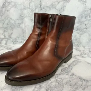 Men's Brown Leather Boots Handmade Italy for To Boot New York sz 11.5 Rosemont