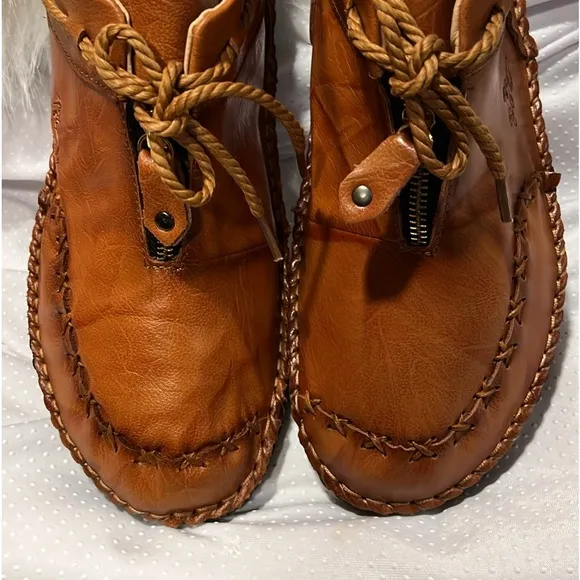 Men's Casual boots  Hand stitching Leather non slip ankle boots Size 44 or US 10