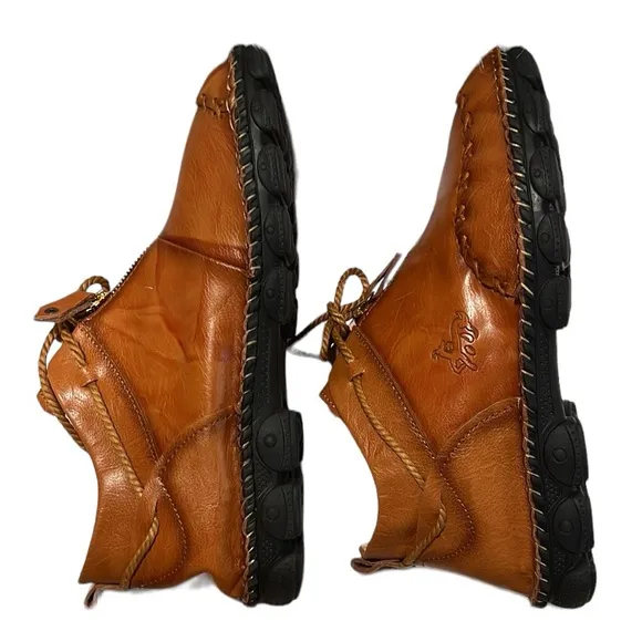 Men's Casual boots  Hand stitching Leather non slip ankle boots Size 44 or US 10