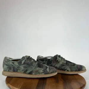 Mens‎ Cole Haan Lunargrand Camo Suede Wingtip Brogue Dress Shoes Size 13 M GUC