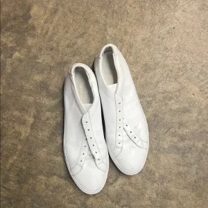 Men's COMMON PROJECTS 'Achilles' Gray Leather Sneakers Size US 12 EUR 45