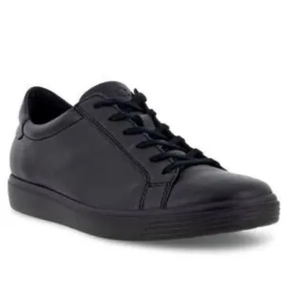 Men’s Ecco Sz 41 low top black casual sneakers sports casual lace up shoes
