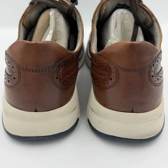 Men's Florsheim Frenzi Wingtip Oxford Cognac Leather Dress Shoe 10M *14381-229