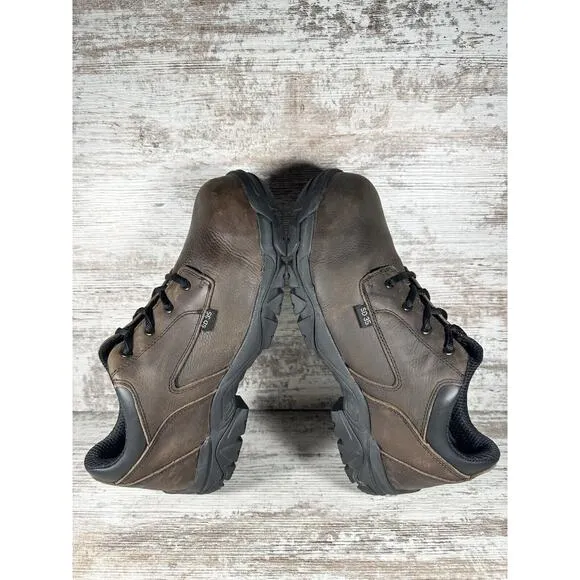 Men's Hytest Apex 2 Pike Brown Leather Nano Toe Low Safety Boots Sz 11.5M