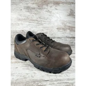 Men's Hytest Apex 2 Pike Brown Leather Nano Toe Low Safety Boots Sz 11.5M