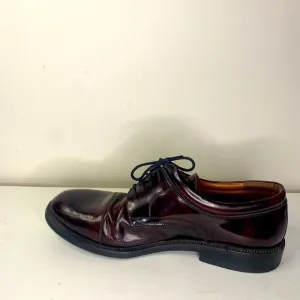 Mens Johnston and Murphy Leather Brown Lace Up Vibram Italian Dress Shoes 10