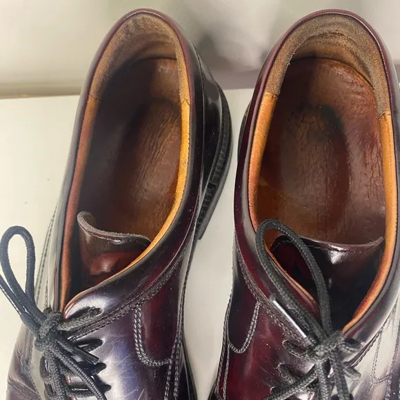 Mens Johnston and Murphy Leather Brown Lace Up Vibram Italian Dress Shoes 10