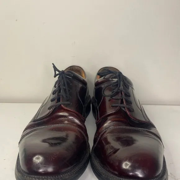 Mens Johnston and Murphy Leather Brown Lace Up Vibram Italian Dress Shoes 10