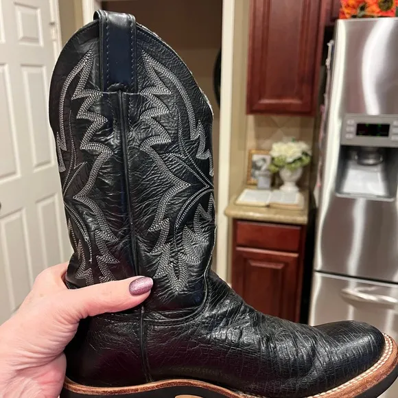 Men’s Justin boots size 6.5B smooth ostrich excellent condition