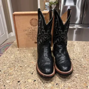 Men’s Justin boots size 6.5B smooth ostrich excellent condition