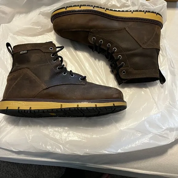 Men's Keen Waterproof Aluminum toe boots, Size 10