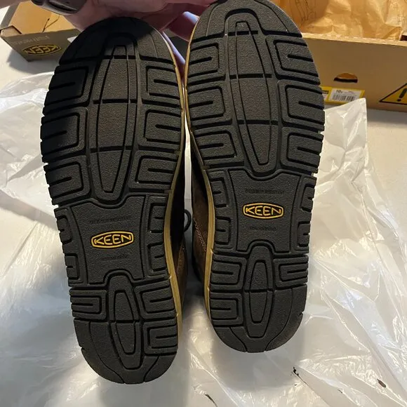 Men's Keen Waterproof Aluminum toe boots, Size 10