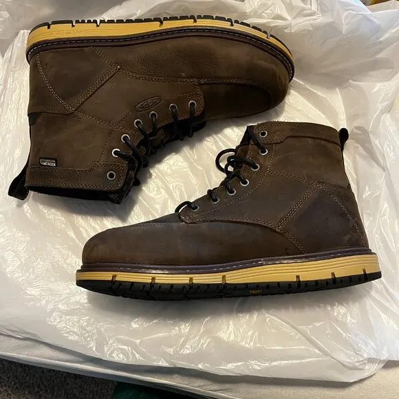 Men's Keen Waterproof Aluminum toe boots, Size 10