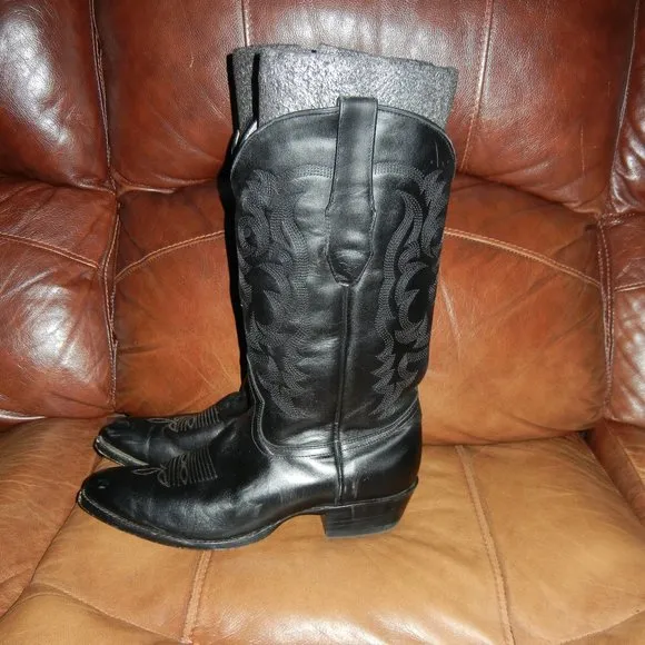 Men’s Los Altos western boots Solid black size 11D