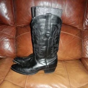 Men’s Los Altos western boots Solid black size 11D