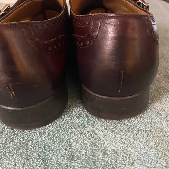 👨🏻‍🎨👨🏻‍🎨Men’s Magnanni monk strap wingtips. Size 11 1/2 M. Brown.