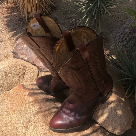 Men’s Mason Western Roper Cowboy Boots Size 8 1/2 EEE Includes Boot Inserts