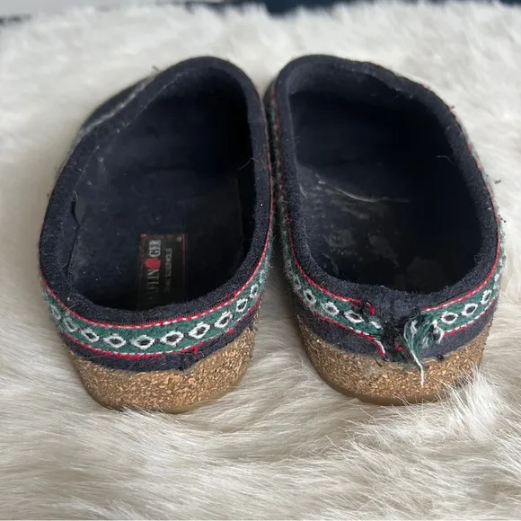Men's Navy Blue Haflinger Slippers