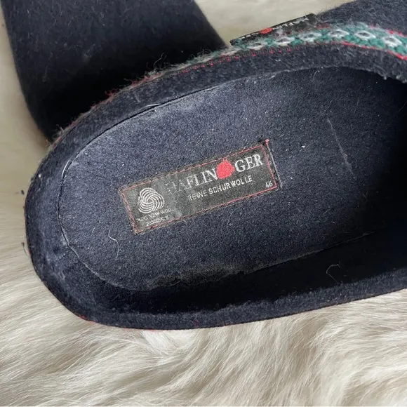 Men's Navy Blue Haflinger Slippers