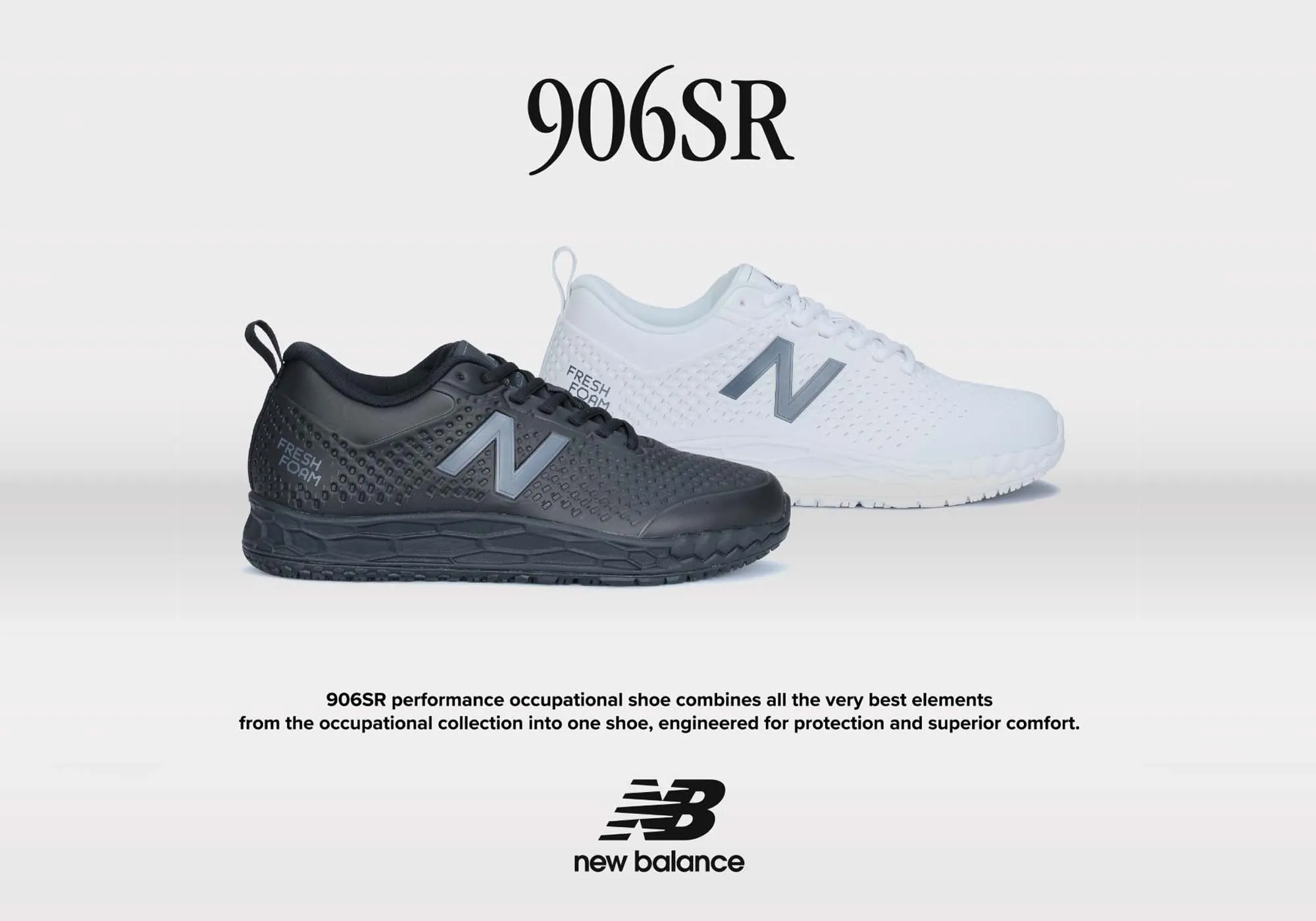 Mens New Balance 906 SR Slip Resistant 2E Wide Fit Work Shoes