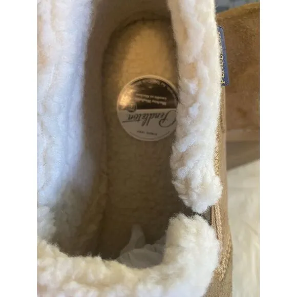 Men's Pendleton Tosted Coconut Brown Sherpa Lined‎ Slippers- Size 13-New in Box