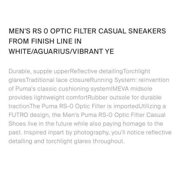 Men’s Puma RS_0 Optic Filter Casual Sneakers