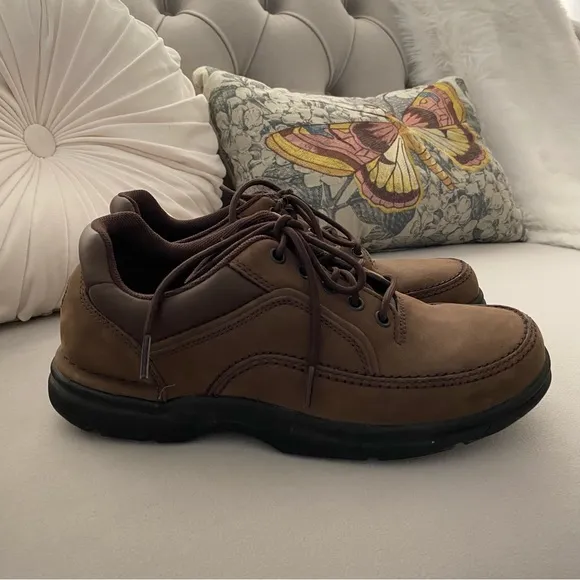 Men’s Rockport Ridgefield Eureka Lace Up Shoes Chocolate 8