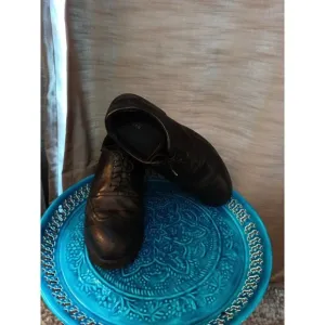Men's Rockport Works Black Leather Lace Up Oxford Dress Shoes Size 13M