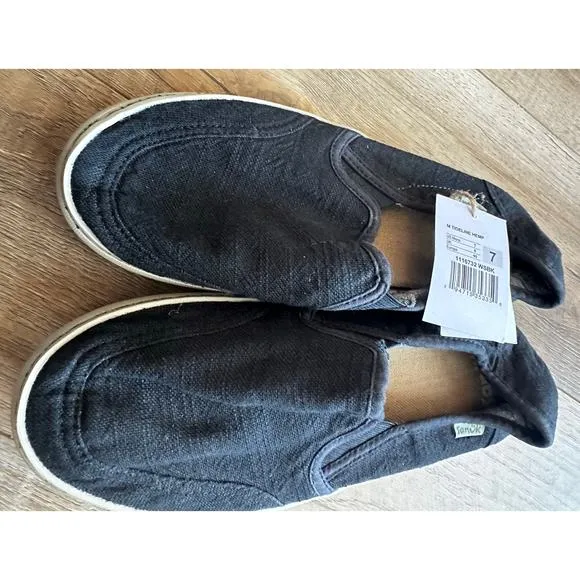Men’s Sanuk Tideline Hemp Men's Casual Slip On Sneakers Black 7
