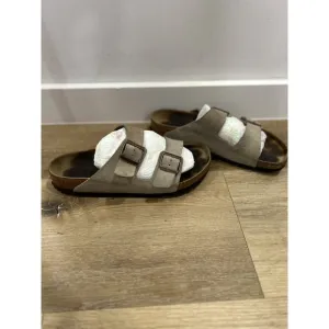 Men's Shoes Birkenstock ARIZONA SFB Slide Sandals 1019313 KHAKI OILED LEATHER 43