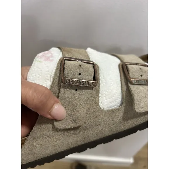 Men's Shoes Birkenstock ARIZONA SFB Slide Sandals 1019313 KHAKI OILED LEATHER 43