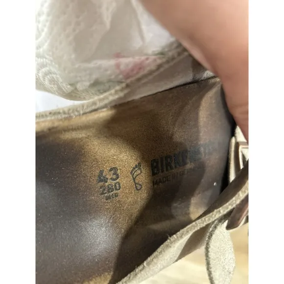 Men's Shoes Birkenstock ARIZONA SFB Slide Sandals 1019313 KHAKI OILED LEATHER 43
