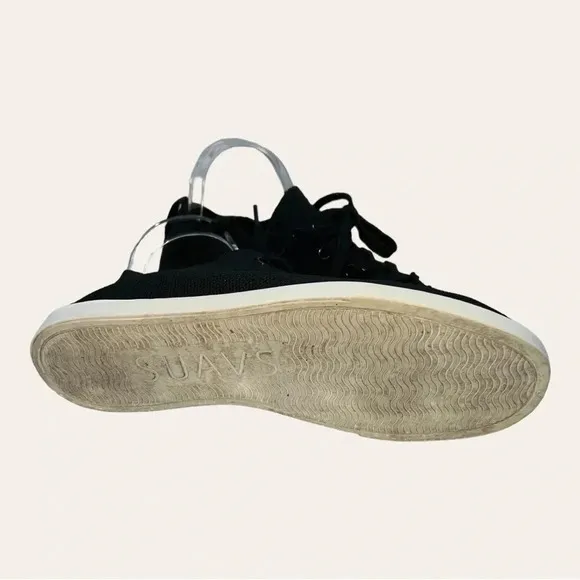 MEN’S SUAVS THE ZILKER SHOES BLACK WITH WHITE SOLE SIZE US11.5