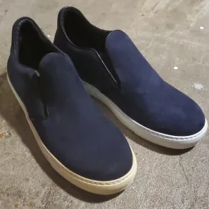 Men's Sz 7 NiB $450 Mr. Hare Navy Slip-On Sneakers