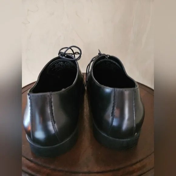 Men's The Rail Genuine Leather Black Derby Dress Shoes Made in Romania-Size 40