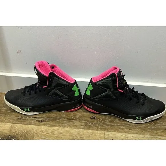 Mens Under Armour‎ Rocket Basketball Black Athletic Shoes Sneakers Size 11.5