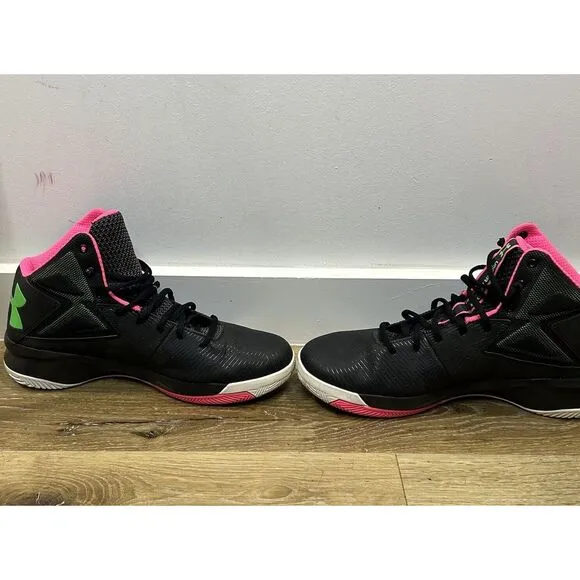 Mens Under Armour‎ Rocket Basketball Black Athletic Shoes Sneakers Size 11.5