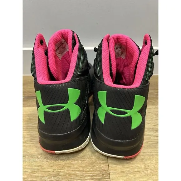 Mens Under Armour‎ Rocket Basketball Black Athletic Shoes Sneakers Size 11.5
