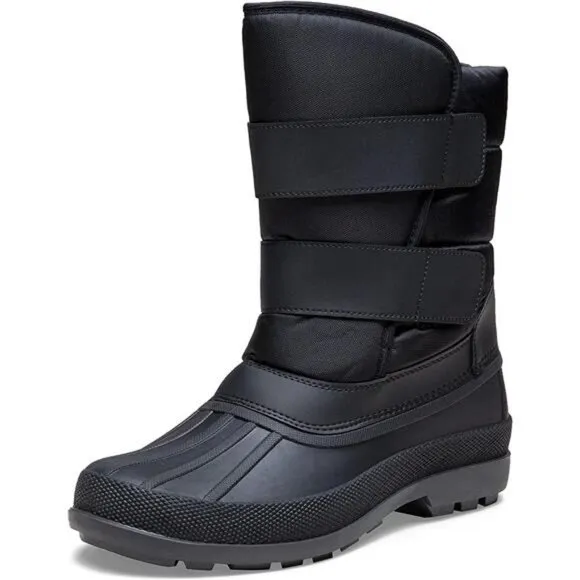 Men's Waterproof Insulated Warm Fur Lined Duck Outdoor Winter Boots for Men