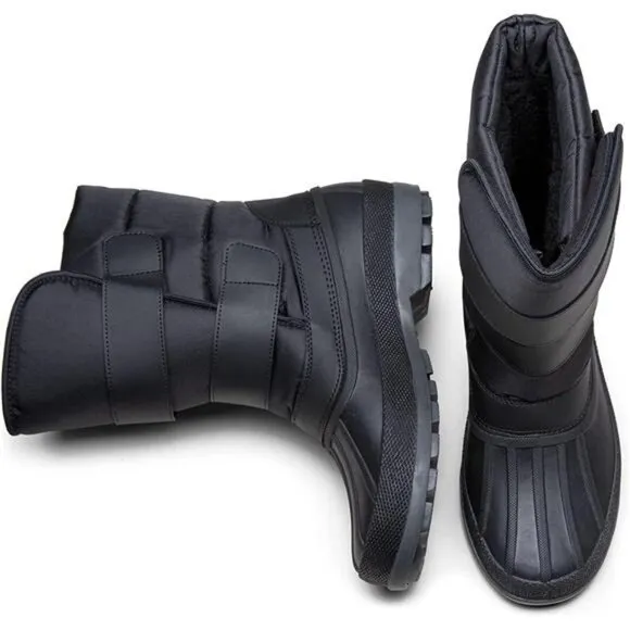 Men's Waterproof Insulated Warm Fur Lined Duck Outdoor Winter Boots for Men