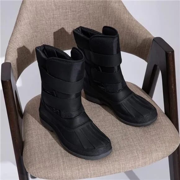Men's Waterproof Insulated Warm Fur Lined Duck Outdoor Winter Boots for Men