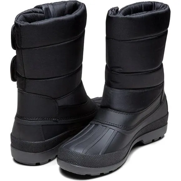 Men's Waterproof Insulated Warm Fur Lined Duck Outdoor Winter Boots