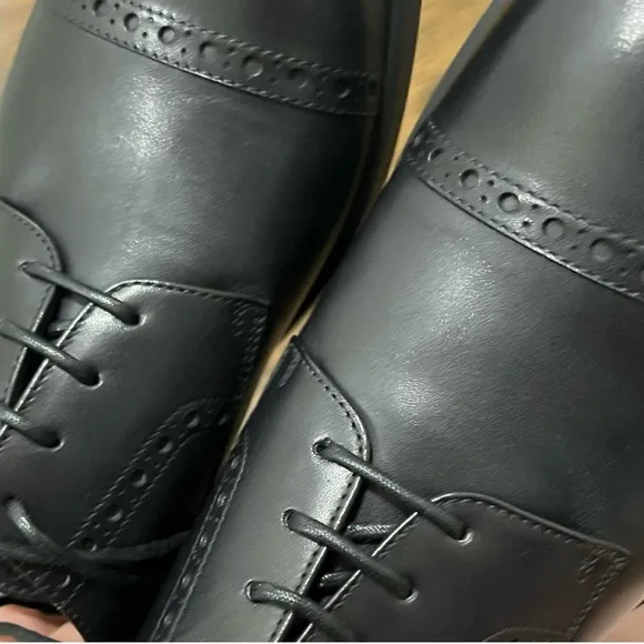 Men's Zegna black leather dress shoe