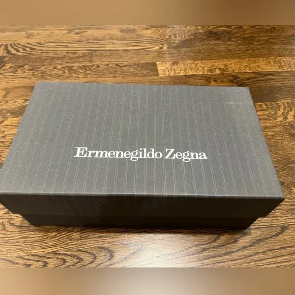 Men's Zegna black leather dress shoe