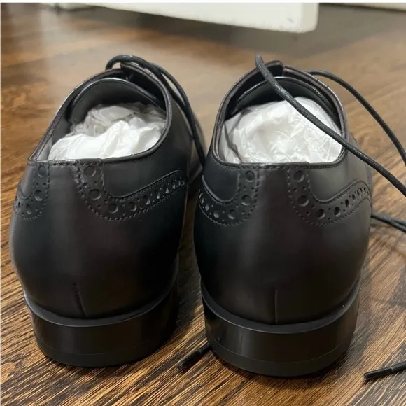 Men's Zegna black leather dress shoe