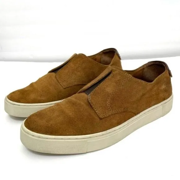 Men’s Frye Gabe Gorge Oxford Slip On Suede Sneakers in Copper