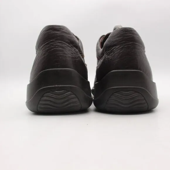 Mephisto Air Jet Men's Size 8.5 Oxford Sneakers Dark Brown Pebble Leather Casual